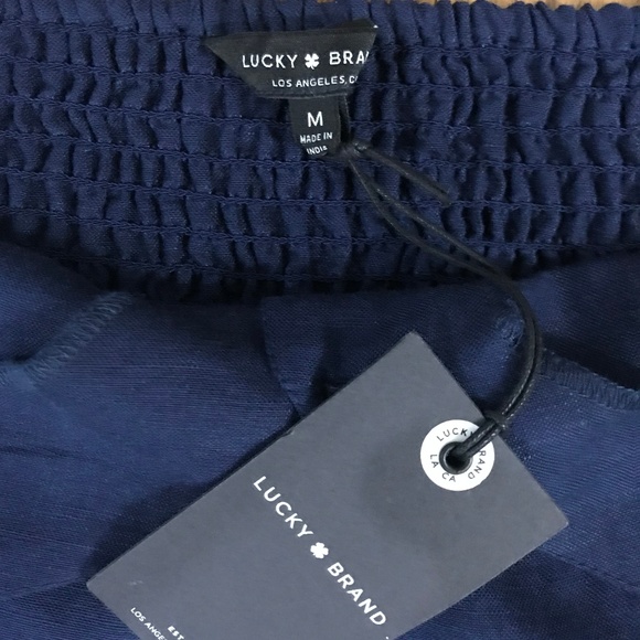 LUCKY BRAND | NWT Blue Button Down Linen Dress - Picture 6 of 6